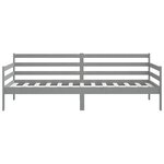 vidaXL Lit Gris Bois de pin massif 90x200 cm