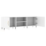 vidaXL Meuble TV blanc 150x30x50 cm bois d'ingénierie