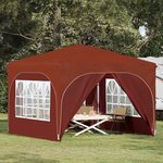 vidaXL Tente de fête pop-up 290 x 290 x 245 cm Terre cuite