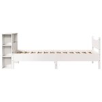 vidaXL Cadre de lit sans matelas blanc 75x190 cm bois de pin massif