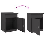 vidaXL Boîte de dépôt de colis Noir 44 x 35 x 59 cm Acier