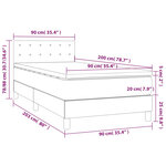 vidaXL Sommier à lattes de lit avec matelas Bleu 90x200 cm Tissu