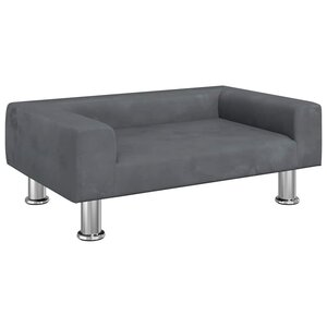 vidaXL Canapé pour enfants gris foncé 70x45x26 5 cm velours