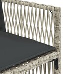 vidaXL Ensemble à manger de jardin 11Pièces avec coussins gris poly rotin