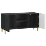 vidaXL Meuble TV 102 x 34 5 x 50 cm Noir Bois d'ingénierie