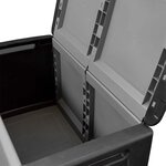 vidaXL Boîte de rangement de jardin 96x53x57 cm 230 L Gris foncé noir