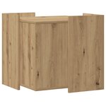 vidaXL Meuble de bac à litière pour chat chêne artisanal 53x53x51 cm