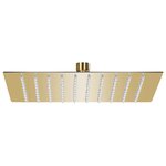 vidaXL Pomme de douche pluie Acier inoxydable 20x20 cm Carrée Doré
