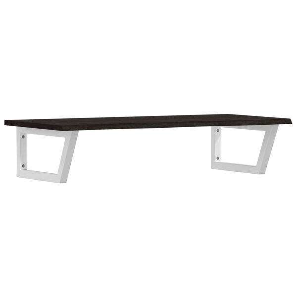 vidaXL Étagère de vasque murale acier et bois de chêne massif