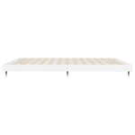 vidaXL Cadre de lit blanc brillant 160x200 cm bois d'ingénierie