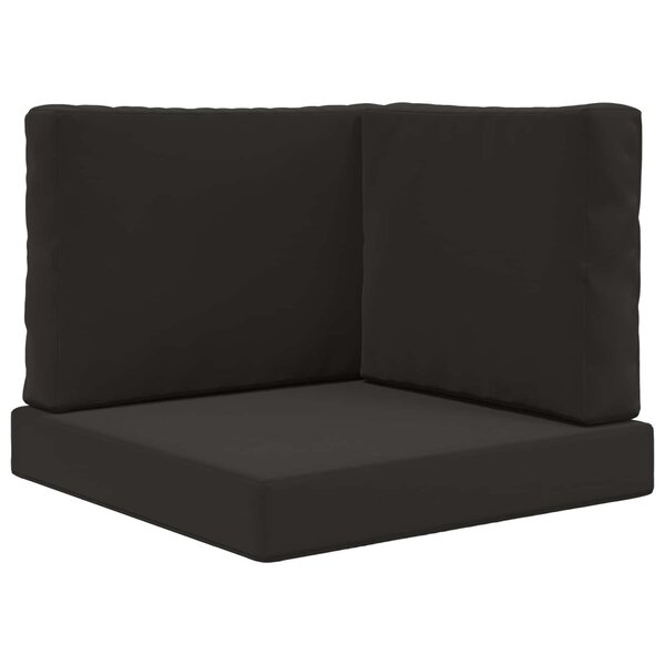 vidaXL Coussin de canapé d'extérieur 3 Pièces Noir Polyester