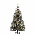 vidaXL Arbre de Noël artificiel LED et flocons de neige 120 cm PVC PE