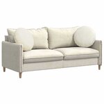 vidaXL Coussins de siège 2 pc Velours Crème Ø50 x 19 cm