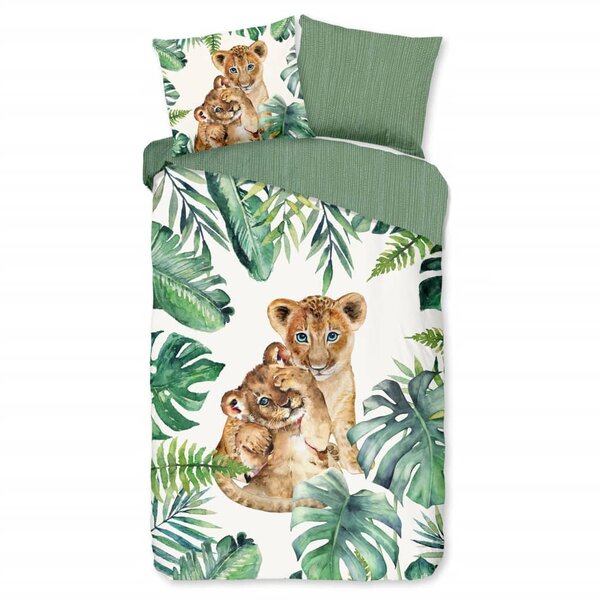 Good Morning Housse de couette enfant JUNGLE 140x200/220 cm Vert