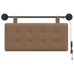 vidaXL Tête de lit suspendue Avec lumière LED Cappuccino Simili cuir