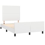 vidaXL Cadre de lit avec tête de lit blanc 120x190 cm similicuir