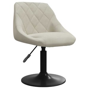 vidaXL Tabouret de bar Crème Velours