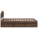 vidaXL Cadre de lit Chêne brun 120 x 190 cm Pin massif
