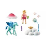 PLAYMOBIL 71802 - Princesse et poulain ailé  nuage et accessoires