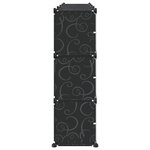 vidaXL Cubes de rangement 12 Pièces avec portes noir PP