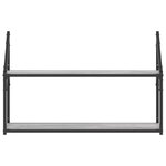 vidaXL Étagère murale 2 niveaux sonoma gris 80x21x51 cm