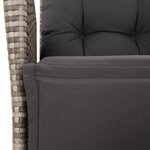 vidaXL Ensemble à manger de jardin 9 Pièces coussins gris résine tressée