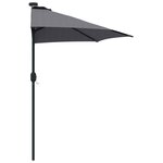 vidaXL Parasol de jardin Anthracite 294 x 150 x 224 cm tissu
