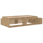 vidaXL Lit de rangement Artisan en chêne 75x190 cm