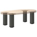 vidaXL Pieds de table basse 4 pièces Anthracite 42-44 cm Acier