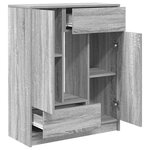 vidaXL Buffet avec tiroirs et portes sonoma gris 73x31x90 cm
