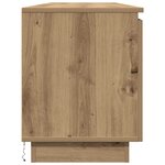 vidaXL Meuble TV avec LED chêne artisanal 180 x 38 x 49 cm