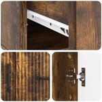 vidaXL Buffet Chêne fumé 66 x 34 5 x 87 cm Bois d'ingénierie