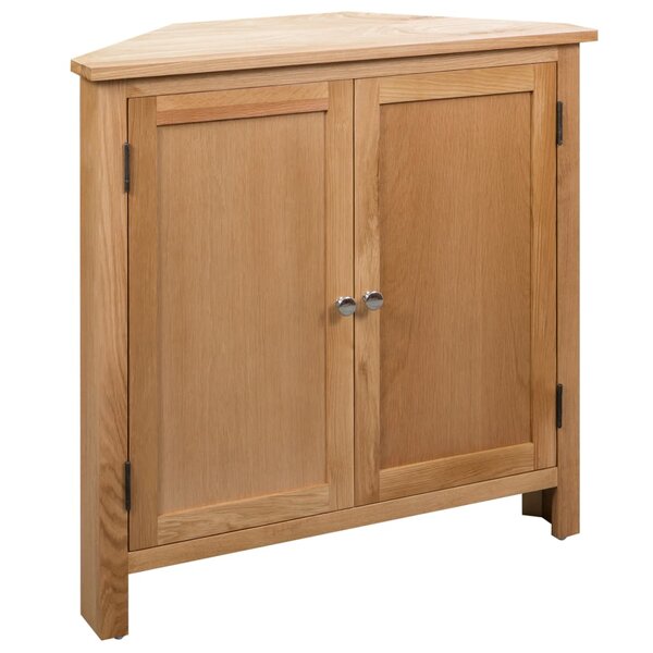 vidaXL Armoire d'angle 80x33 5x78 cm Bois de chêne massif