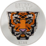 Monnaie BENGAL TIGER Beloved Building Blocks 5 Oz Argent 20$ Palau 2022