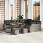 vidaXL Ensemble de canapé de jardin 13 Pièces Gris 110 x 55 x 71 cm