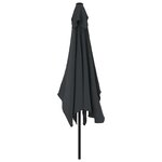 vidaXL Parasol d'extérieur avec mât en métal 300x200 cm Noir