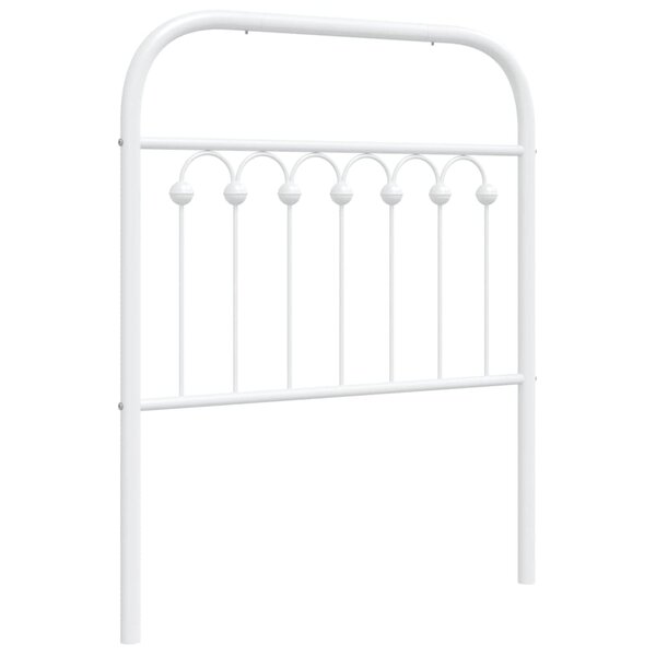 vidaXL Tête de lit métal blanc 75 cm