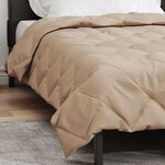 vidaXL Duvet d'été simple Taupe 200 x 155 cm Microfibre
