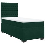 vidaXL Sommier à lattes de lit avec matelas Vert foncé 100x200 cm