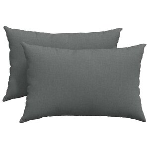vidaXL Coussins de canapé 2 Pièces Gris foncé 60 x 40 cm tissu