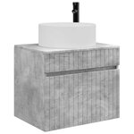 vidaXL Cabinet de Salle de Bain Mural Gris béton 59 x 44 5 x 50 cm