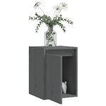 vidaXL Armoire murale Gris 30x30x40 cm Bois de pin massif