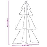 vidaXL Arbre de Noël cône 200 LED d'intérieur/d'extérieur 98x150 cm