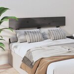 vidaXL Tête de lit Gris 144x3x81 cm Bois massif de pin