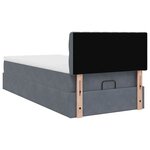 vidaXL Cadre de lit ottoman avec matelas gris foncé 100x200 cm velours