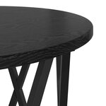 vidaXL Table basse 2 Pièces Chêne noir Bois d'ingénierie et acier