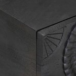 vidaXL Table de chevet faite main Noir 40 x 30 x 20 cm