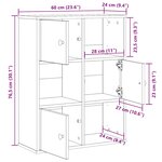 vidaXL Bibliothèque chêne sonoma 60x24x76 5 cm bois d'ingénierie