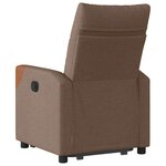 vidaXL Fauteuil inclinable électrique marron tissu