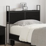 vidaXL Tête de lit de rangement Chêne noir 100 cm Bois d'ingénierie